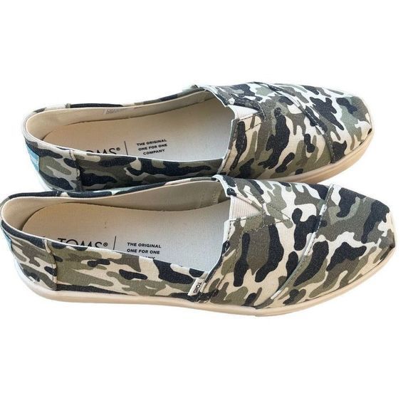 NEW Toms Dirty Olive Camouflage Print Women’s Alpargata Slip-On — SZ 6 - Picture 11 of 11